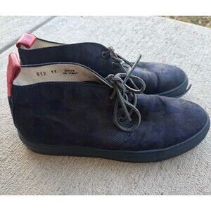Del Toro Mens Chukka Shoes - Navy Camp -  MADE IN ITALY - Size 11